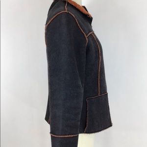 Sherpa lined moto zip Cropped 38 fitted